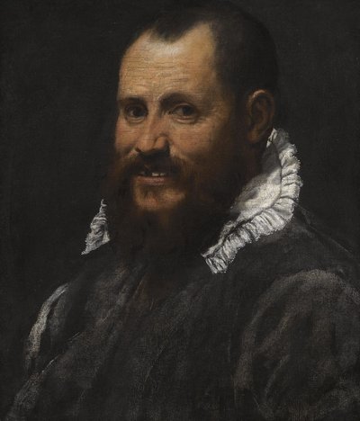 Portrait of a Man, Bust Length, in a White Collar by Annibale Carracci